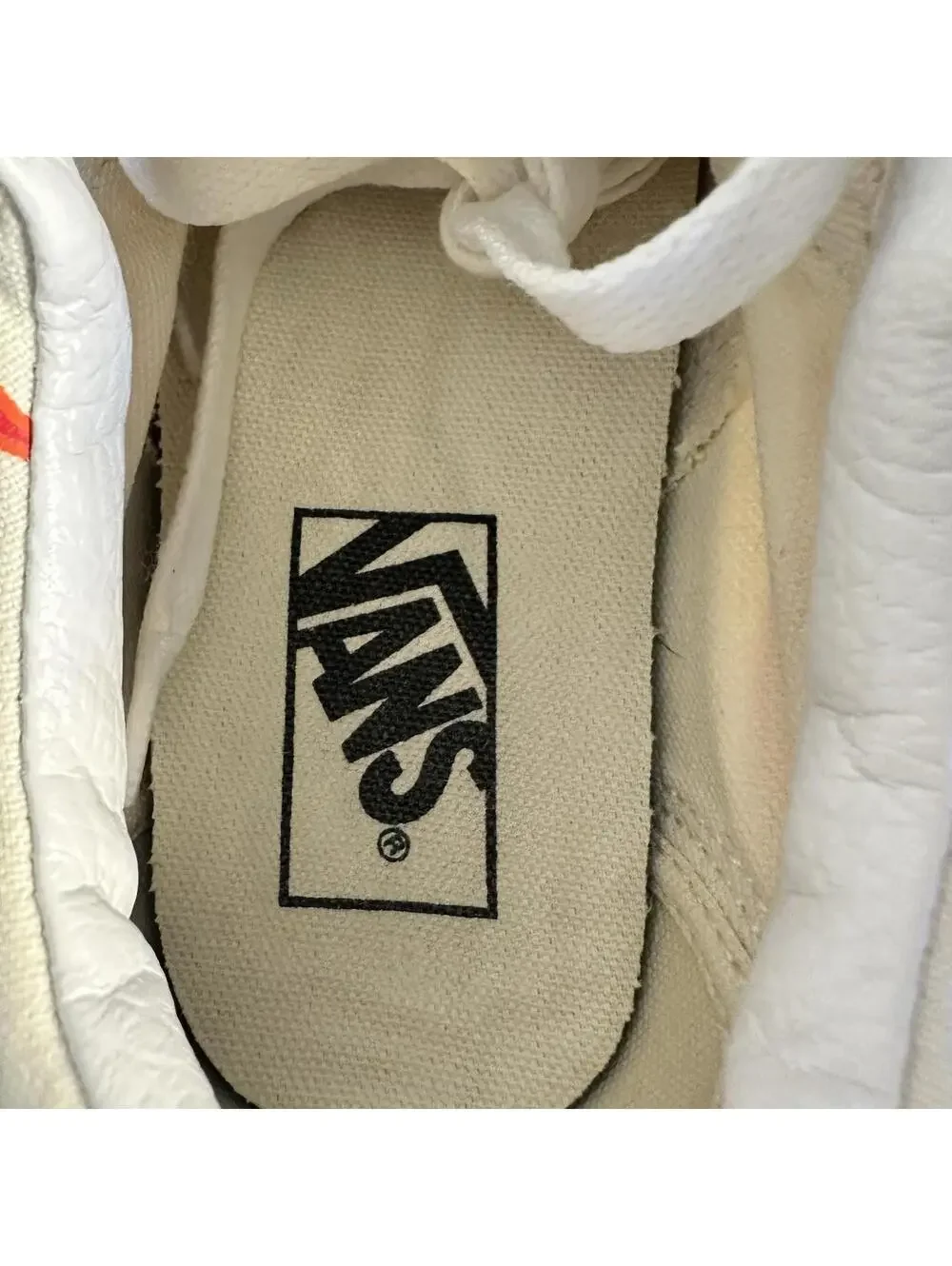 VANS White & Flames Designer Sneakers Unisex M 6/W 7.5